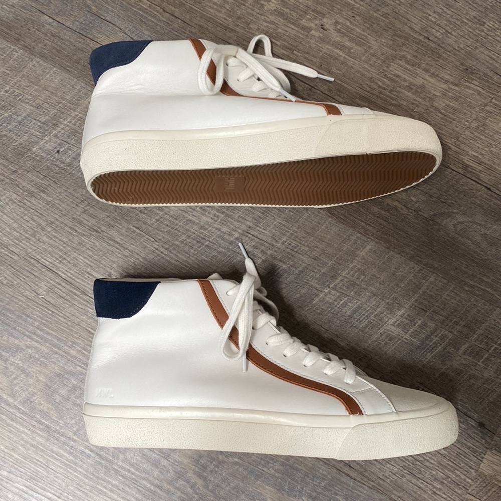 Madewell Sidewalk High-Top Sneakers in Colorblock Leather - Picture 7 of 14